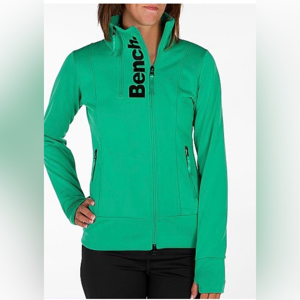 Bench Sporty Sandstone Tricot Jacket in peacock green